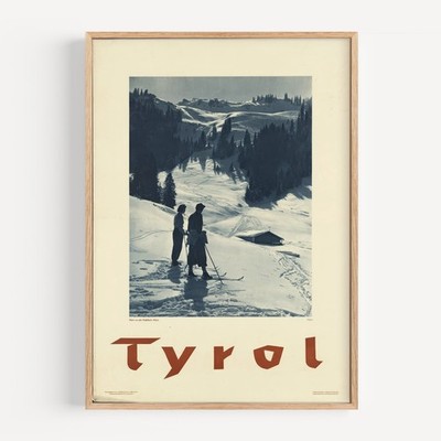 Tyrol. Motiv aus den Kitzbheler Alpen Retro Travel Poster