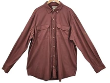 Duluth Trading Company Mens XL Brown Dry on the Fly Long Sleeve Shirt