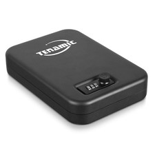 TENAMIC Pistol Safe, Portable Travel Gun Dial Lock, Lock Black