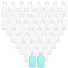 100PCS Plastic Travel Bottles 2oz Mini Shampoo Bottles Small Empty Bottles Re...