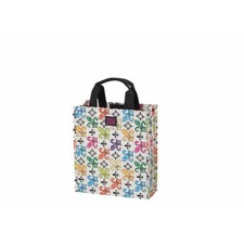 Joann Marie Designs P2SSFDL2 Poly Small Shopper - Cr me Fleur De Lis Pack of 6
