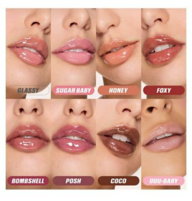 NEW Huda Beauty Faux Filler Extra Shine Lip Gloss HONEY SEXY NUDE LIPS WOW