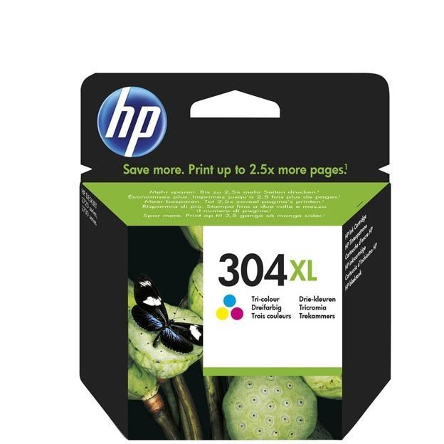 HP 304XL cartouche d'encre trois couleurs pour imprimante DeskJet