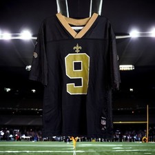 NFL Team Apparel Reebok Boys Jersey L 14 16 Youth New Orleans Saints Drew Brees