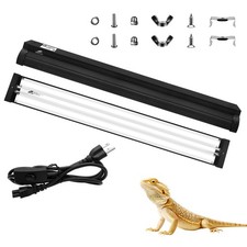 T8 UVB Reptile Light Fixture HO UVB Bulb Lighting Combo Kit, 10.0 UVB Light f...