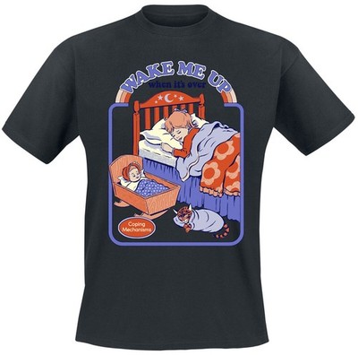 Steven Rhodes T-Shirt Herren Wake Me Up schwarz