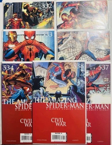 The amazing Spider Man Civil Issues 532 533 534 535 536 537 538  VF