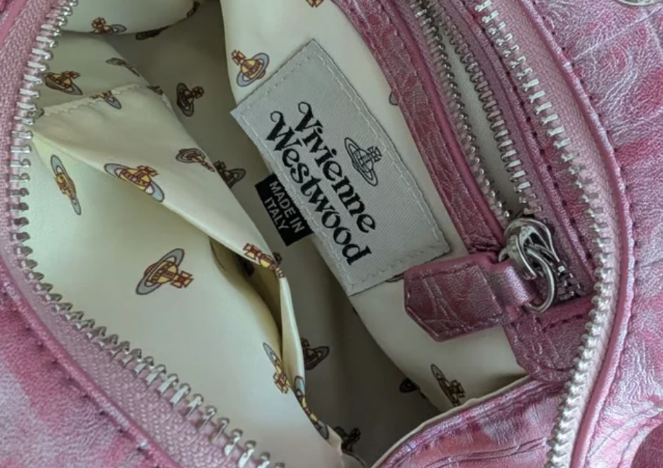 Vivienne Westwood Archive Chain Pink Orb Bag, great condition - Image 3 of 3