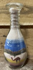 Vintage Sand Art Bottle Handmade Petra Camel Desert Landscape Theme