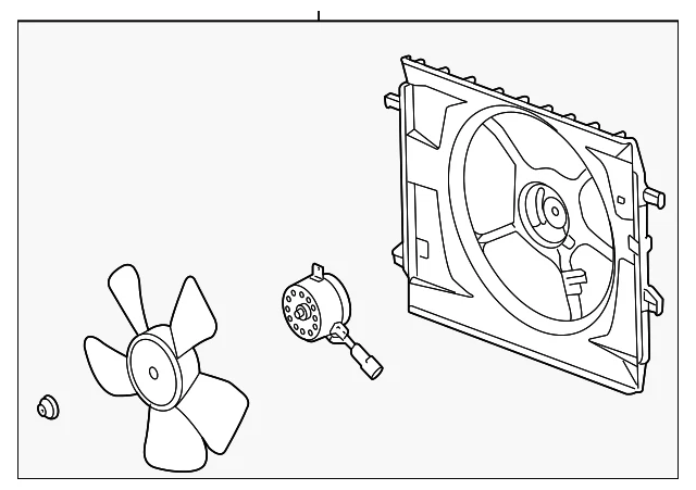 Cubierta de ventilador de refrigeración original del motor GM 19130227 Foto 2 de 3