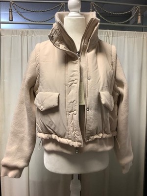 Blank NYC beige cropped jacket M