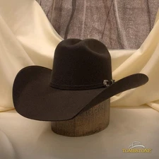 Original Tombstone 20X Western Cowboy Felt Hat Roper Style - Chocolate Brown