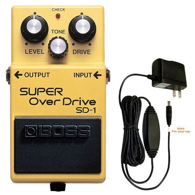Boss SD-1 Super OverDrive + Original Adapter PSA-100S2 Set