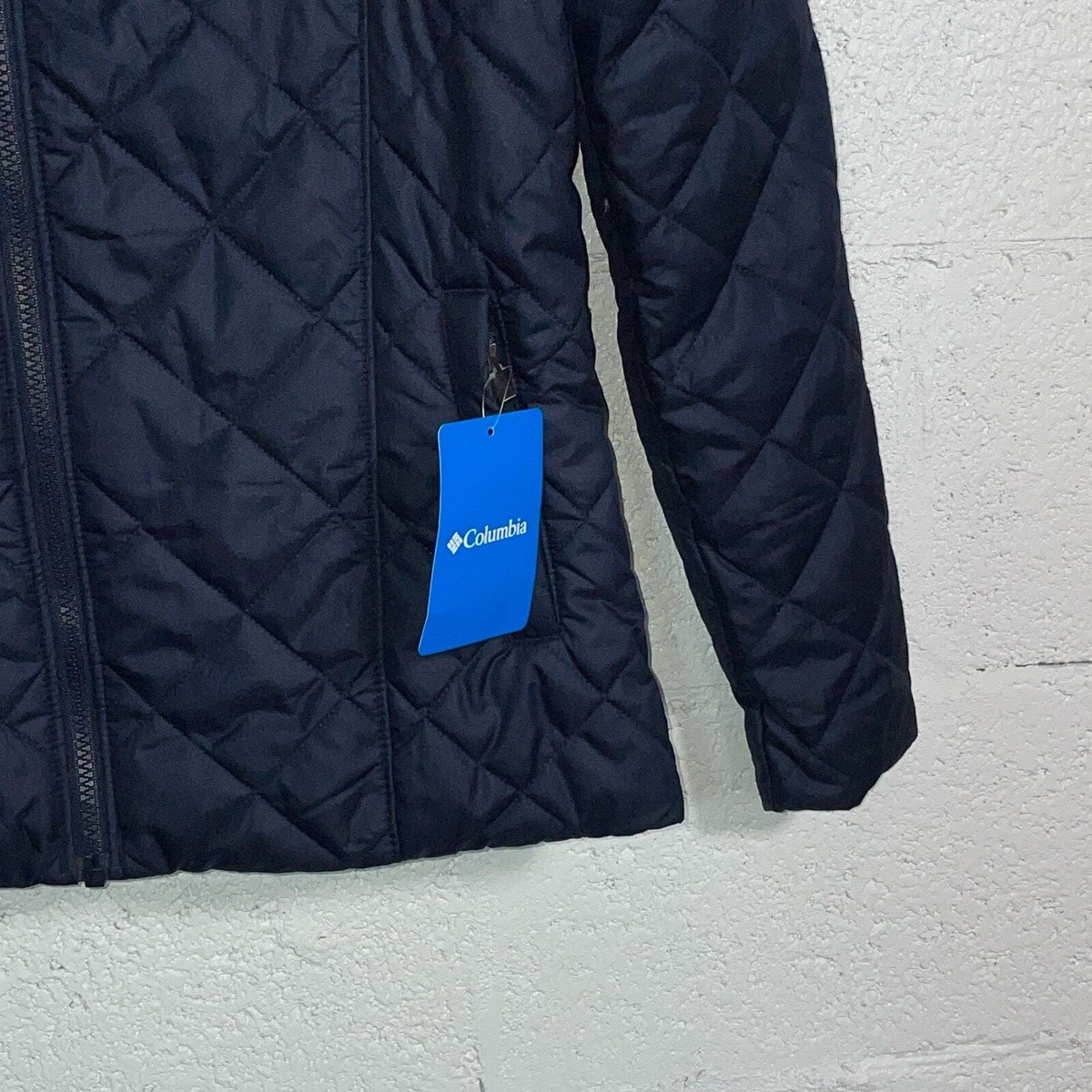 Columbia Copper Crest Hooded Fleece-Lined Jacket - Navy blue/grey