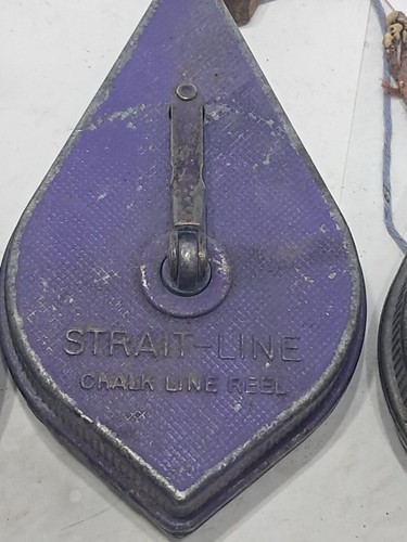Three Vintage STRAIT-LINE Chalk Line Reel Plumb Bobs (t) - Picture 6 of 13