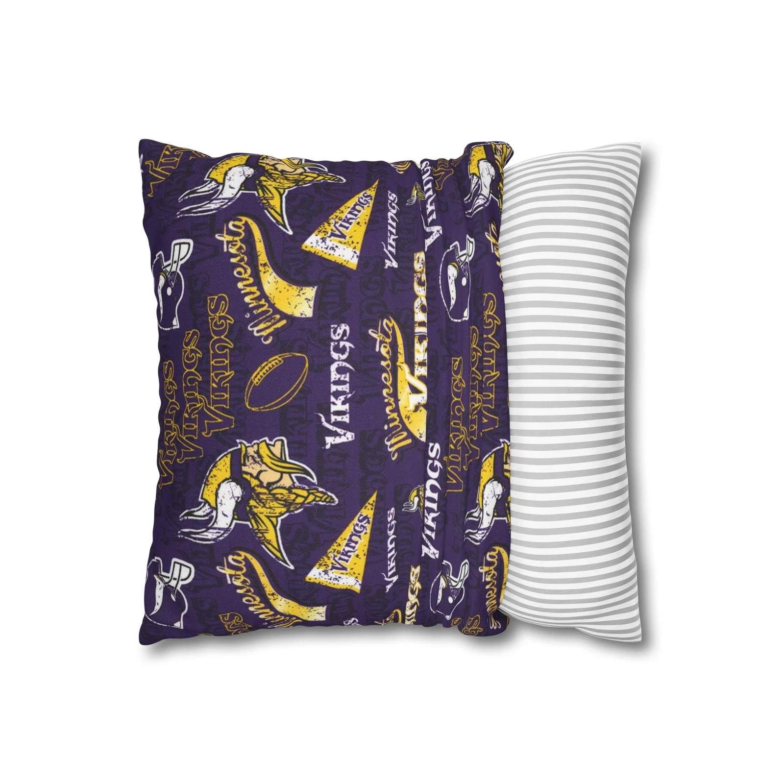 Minnesota Vikings Spun Square Throw Pillow