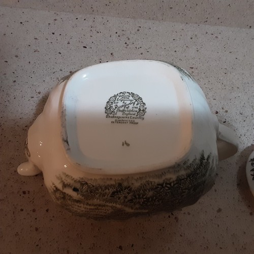 RIDGWAY Green Staffordshire Shakespeare Country Teapot with Lid - Picture 5 of 12