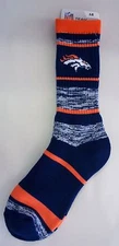 Denver Broncos Men's Crew Socks Large Size 10 to 13 RMC