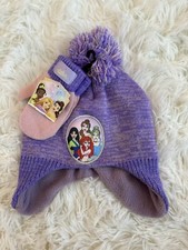 DISNEY Ultimate Princess Celebration Girls Beanie Hat And Gloves