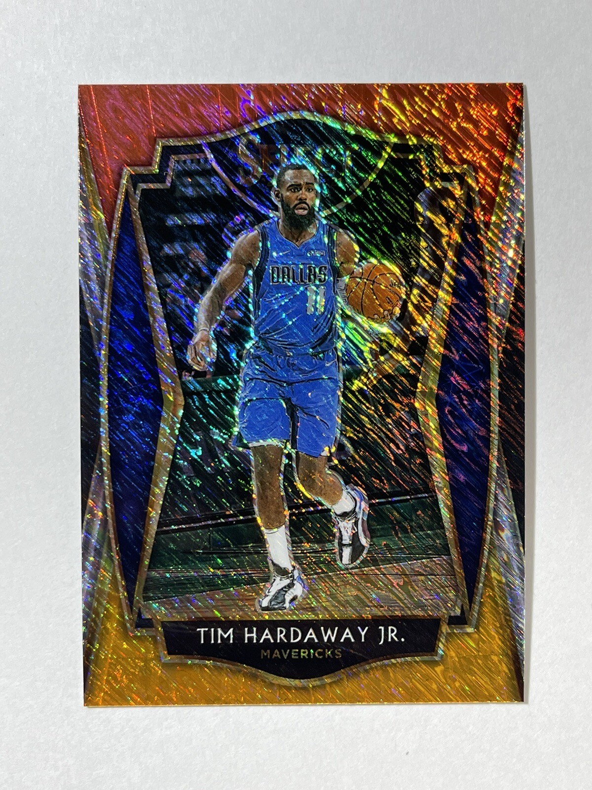 2020 Panini Select Red White Orange Shimmer Tim Hardaway Jr Premier Level Mavs