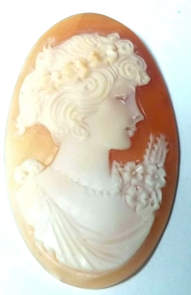 Новый из старых запасов старинный винтажный большой овальный камень камея 38,5 мм x 23,5 мм #MB203