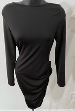 Unbranded Jrs./Womens Size XS Black Long Sleeve Bodycon Dress Open Back