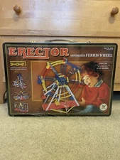 Factory SEALED Meccano Erector Set Motorized Ferris Wheel #8258 in Metal Case