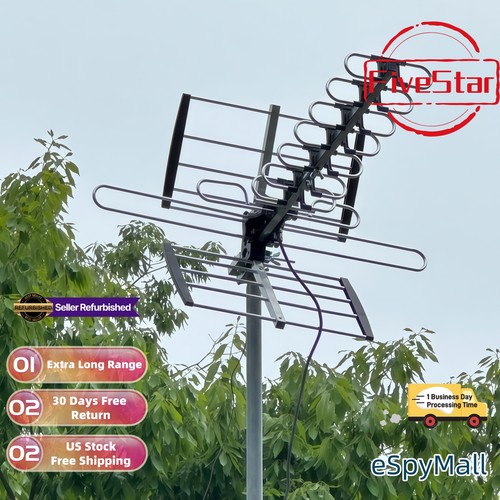 Premium 4K HDTV Antenna Outdoor VHF UHF Long Range 200 Mile Hardware | eBay