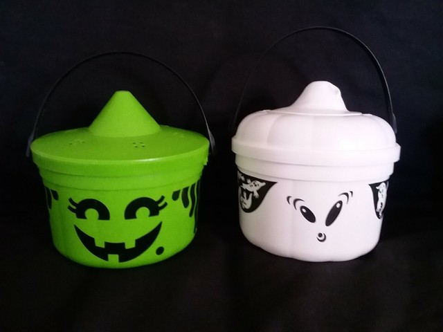 Vintage 1986 McDonalds Halloween Pail Happy Meal Treat Bucket Green