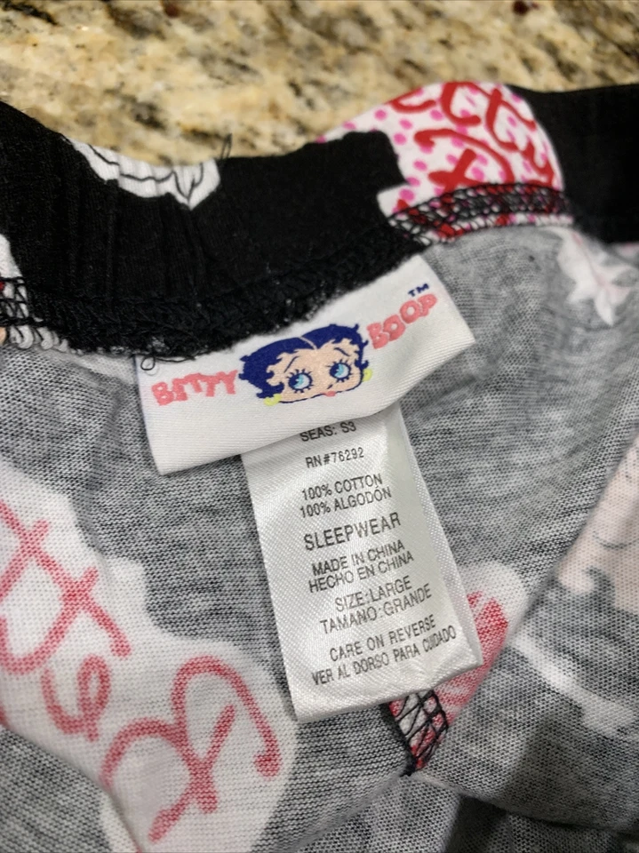 BETTY BOOP JUNIORS SLEEPWEAR LOUNGE PANTS SIZE L NEW W/TAGS BY FLEISCHER STUDIOS - Image 4 of 4