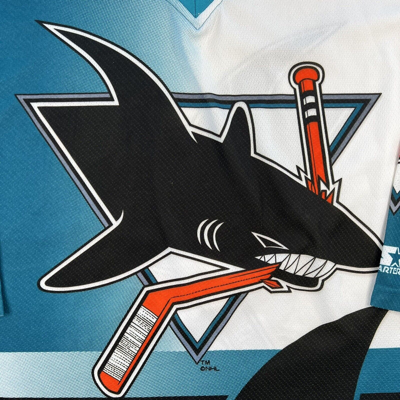 CustomCat San Jose Sharks Vintage NHL T-Shirt Sport Grey / L