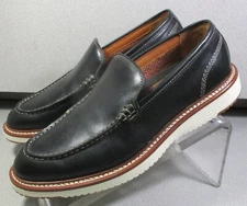 204811 MS50 UPTON MEN SHOE 8.5 M BLACK LEATHER LOAFER BY JOHNSTON & MURPHY
