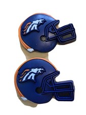 Denver Broncos 2 Ct Lot 2 x1 3/4 inch NFL Magnet Helmet Rubber Refrigerator