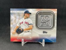 2021 TOPPS SERIES TWO ROGER CLEMENS 70TH ANNIVERSARY LOGO PATCH CARD RED SOX