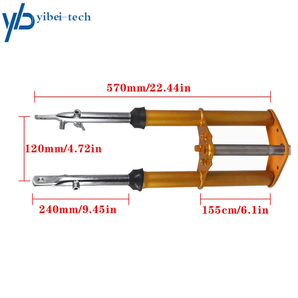Suspensión de horquillas delanteras Gold Stock para freno de tambor Honda XR50 CRF50 2004-2014 Foto 2 de 4