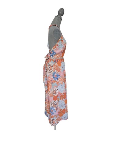 ZESICA Women's Halter Neck Floral Print Backless Split Beach Maxi Dress 2XL NWT - Picture 6 of 7