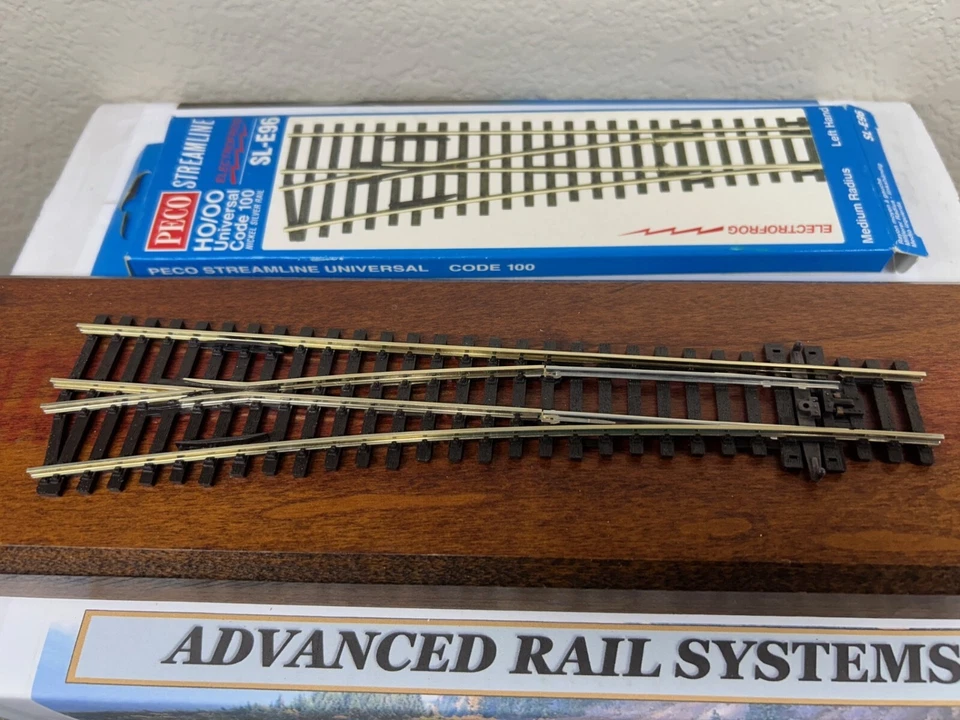 #6 LEFT HAND TURNOUT - CODE 100 -NS Rail HO SCALE - " ELECTROFROG " - NEW OOP - Image 2 of 4