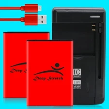 Boosting 2x 3980mAh Grade A+ Battery Portable Charger Cable for LG K3 LS450 New