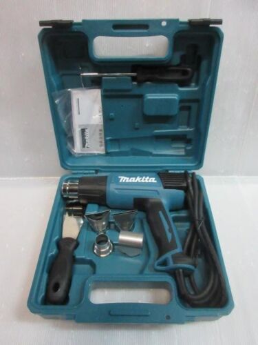 Makita HG6031VK variable Temperatur Heißluftpistole Netzkabel mit Gehäuse Düse Schaber - Bild 1 von 10