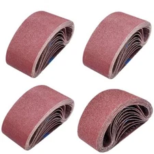 20 PCS 2.5 inch x 16 inch Abrasive Sanding Belts - 5 Each of 40 80 120 240 Gr...