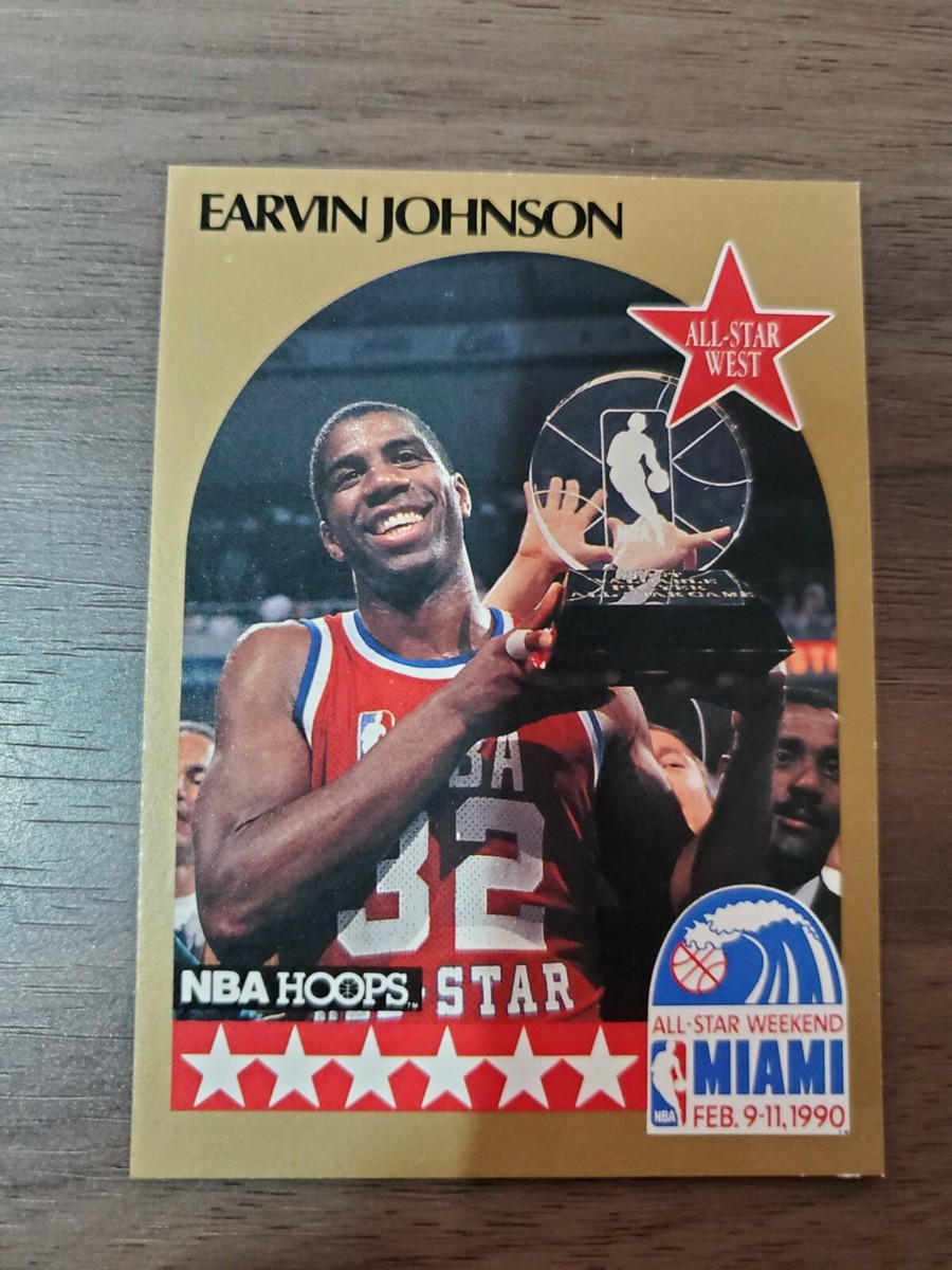 NBA Hoops 90-91 #18 Earvin Johnson All-Star West (Magic