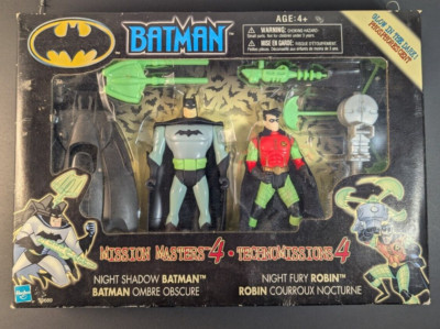 Night Shadow Batman & Night Fury Robin 2002 DC Animated Mission Masters 4 Sealed
