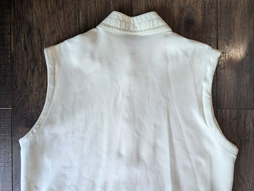 Murano Ivory Slim Fit Full Zip Vest w/ Overlay Accent Collar Womens Size XL NWOT - Picture 11 of 13