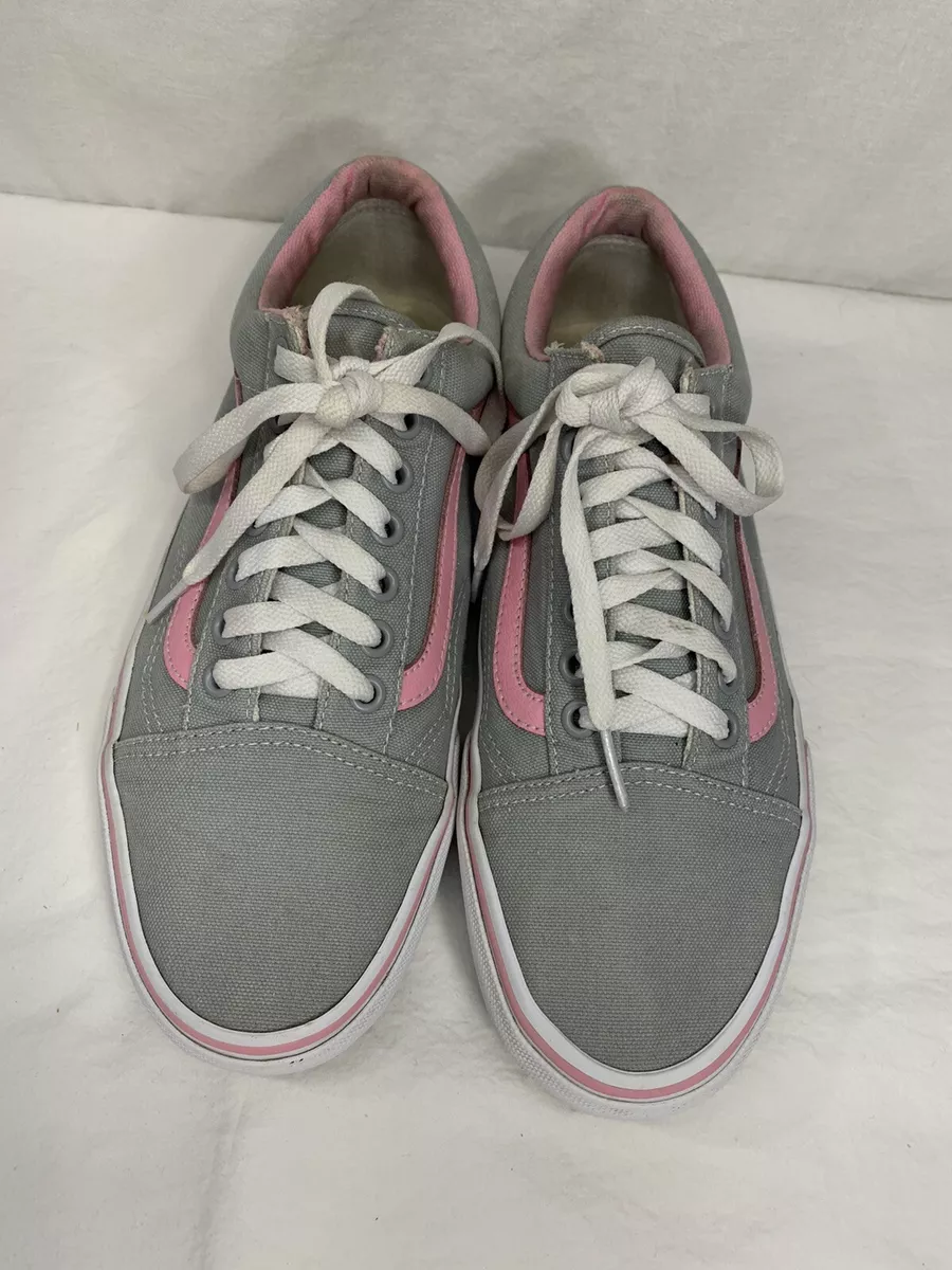 Vans Unisex Sneakers Gray Pink Stripe 721454 Low Top Lace Up Shoes