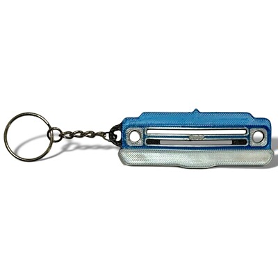 1967 1968 67 68 Chevrolet C10 C20 C30 Keychain - Medium Blue