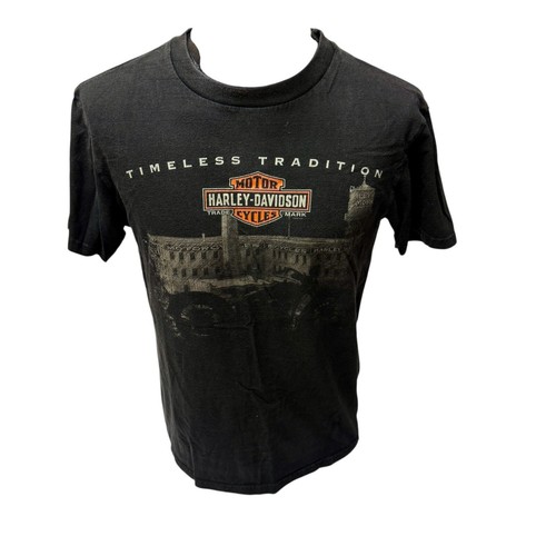 Camiseta de motociclista Harley Davidson COWBOYS ALAMO City TEXAS Longhorn DELANTERA TRASERA años 90 - Imagen 4 de 8