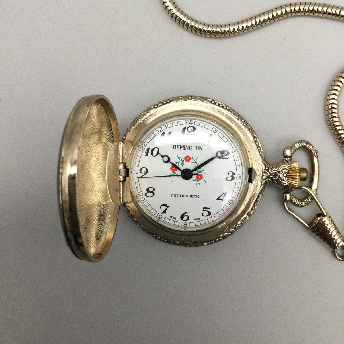 レミントン　掛時計　REMINGTON Vintage Remington Pocket Watch Men 40mm Goose Duck Silver Tone