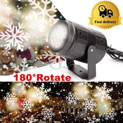 Christmas Snowflake Projector Indoor LED Moving Snowfall Show Lights Landscape