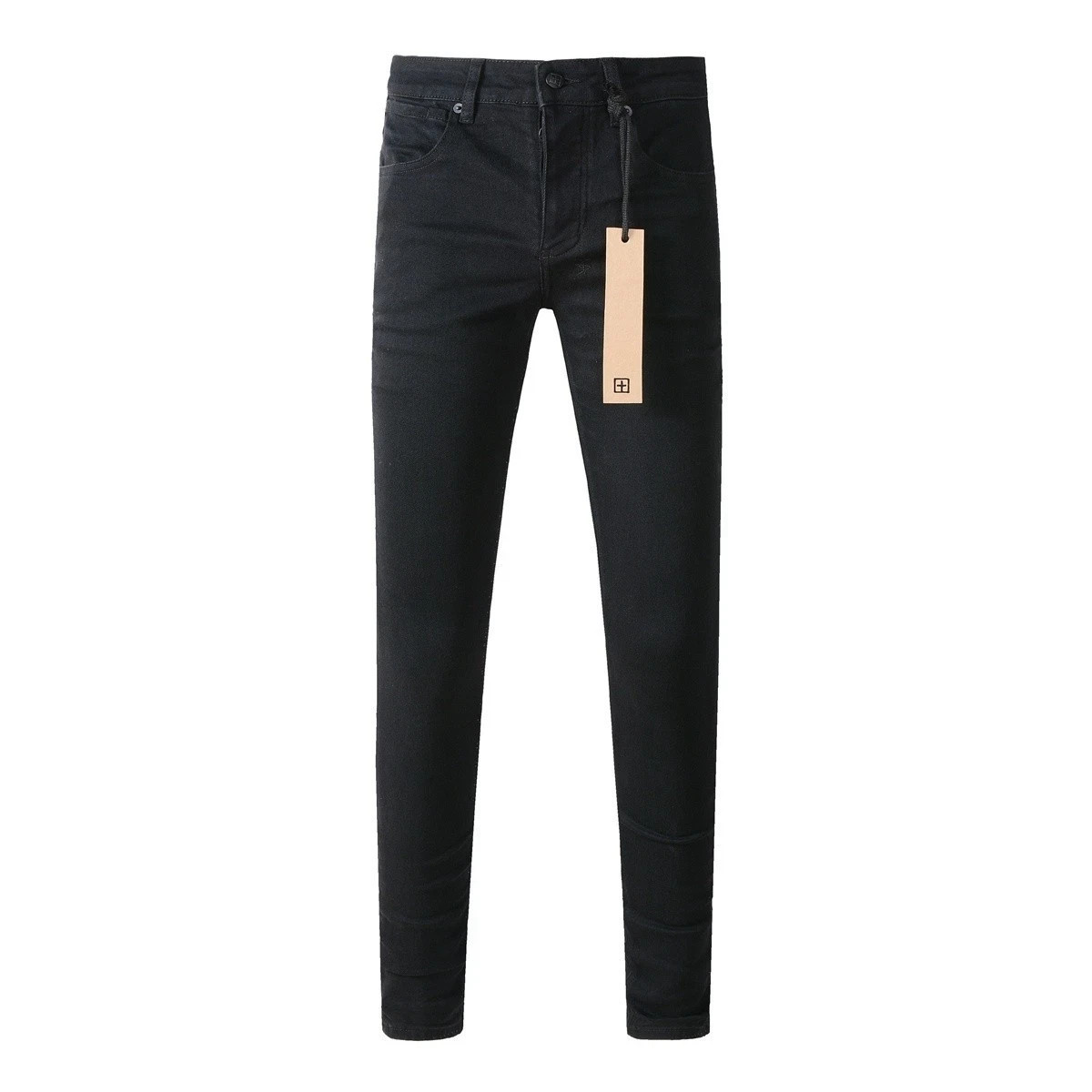 New KSUBI Men's Fashion Splash-ink Slim Fit jeans Black Simple Leisure Pants View 5