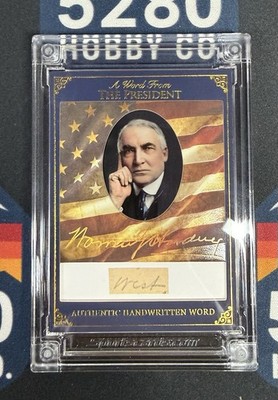 Warren G. Harding 2025 A Word From POTUS Authentic Handwritten Word Relic Card